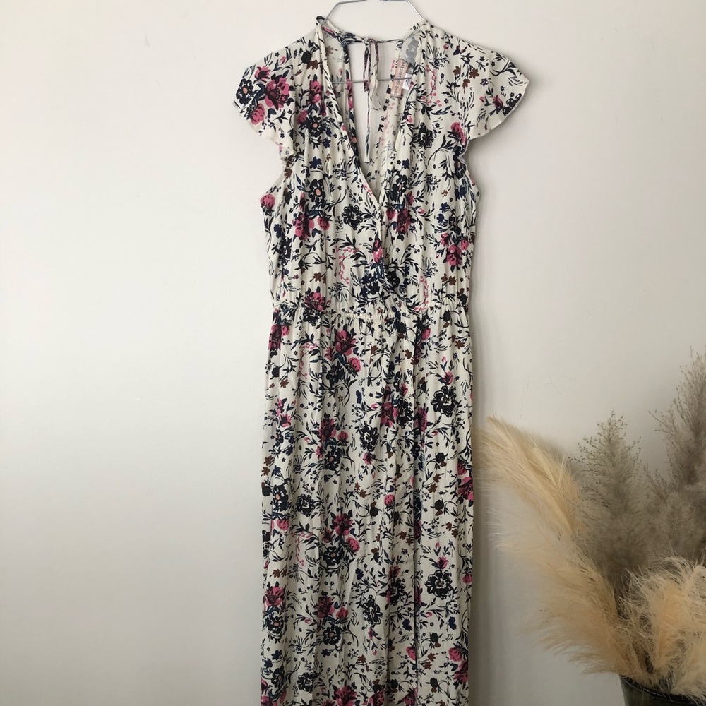 Floral High Low Maxi Dress